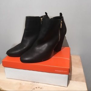 Black and Gold Accented Boot Heels